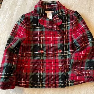 Dressy girls plaid coat